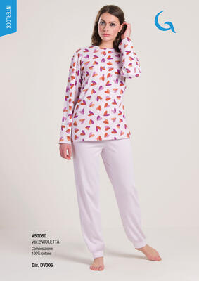 WOMEN'S PYJAMAS M/L V50060 Tellini S.r.l. Wholesale Clothing